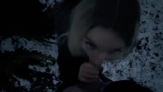 Sucking My Teenage Boyfriends Big Dick in Public - porn video